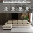thumbnail image 4 of Sectional Couch Covers Wear Stretch Sofa Covers Washable Soft Couch Cushion Covers Slip Furniture Protector Sofa Slipcovers for Pets( Pieces Seaters+ Chaise Dark ), 4 of 7