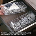 thumbnail image 4 of Kearding Organizador de cables, caja de almacenamiento de artículos diversos de plástico transparente con 8 rejillas, estuche de Almacenamiento y organización del hogar, 4 of 6