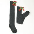 thumbnail image 4 of Babysbule Chaussettes de Noël pour Femmes Longueur Genou Allongée Nœud Solide Peluche Chaude, 4 of 4