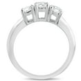 thumbnail image 2 of Pompeii 1 Carat 3-Stone Diamond Engagement Ring Solitaire Round Cut 14k White Gold, 2 of 5