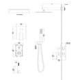 thumbnail image 7 of Donext Dual Shower Head, 10 Inch Wall Mounted Shower System with Rough-in Valve, Chrome, 7 of 7