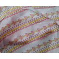 thumbnail image 4 of oneOone Silk Tabby Fabric Floral & Flying Swan Block Print Sewing Fabric BTY 42 Inch Wide, 4 of 4