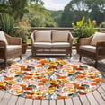 thumbnail image 4 of Round Rug 7Ft Washable Non-Slip, Spring Flowers Circle Area Rugs for Living Room Bedroom, Watercolor Floral Daisy Poppy Plants Rustic Indoor Floor Mats Carpet Runner for Home Decor Aesthetic, 4 of 8