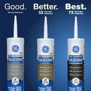 GE Advanced Silicone Window & Door Sealant, Pack of 1, Clear 10.1 fl oz Cartridge