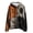 Orange, variant on Women's Plus Halloween Stitched Face Print Hoodie, Color Block Long Sleeve Pullover with Kangaroo Pocket S-5XL, Red