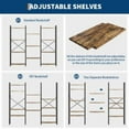 thumbnail image 6 of Triple Column 4-Tier Bookshelf,Adjustable Rustic Industrial Bookcase with 11Open Display Shelves,Wide Book Shelf Book Case Large Etagere Bookshelf Large Etagere Bookshelf,Wide Book Shelf Book Case for, 6 of 8