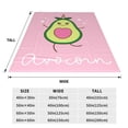 thumbnail image 3 of Pofeuu Cute Avocado Print Ultra-Soft Micro Fleece Blanket,for Bed Or Sofa,All Season Throw Blankets Flannel Blanket-60"x50", 3 of 7