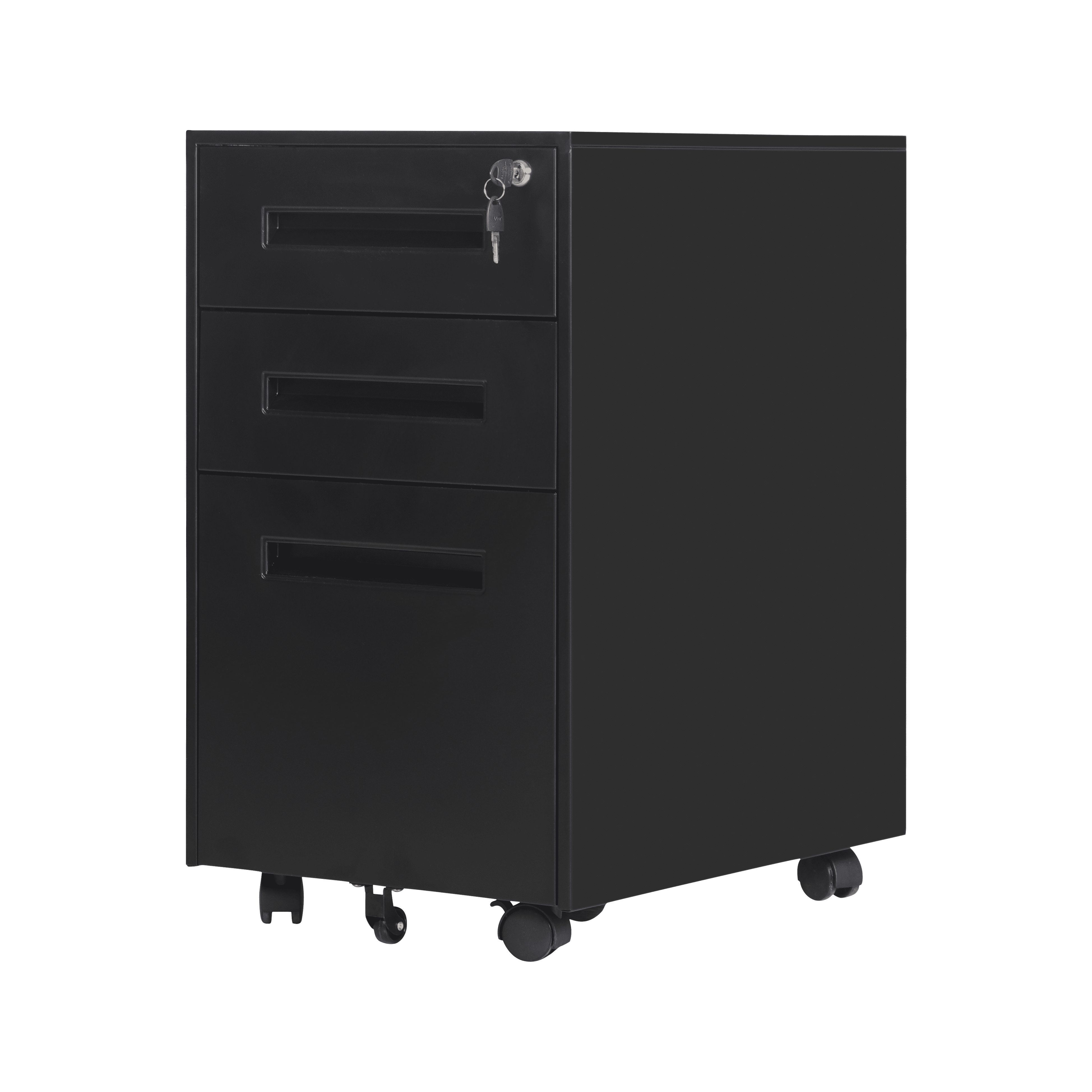 Carrot Merax 3 Drawer Mobile File Cabinet Metal Solid Storage File Cabinet with Keys