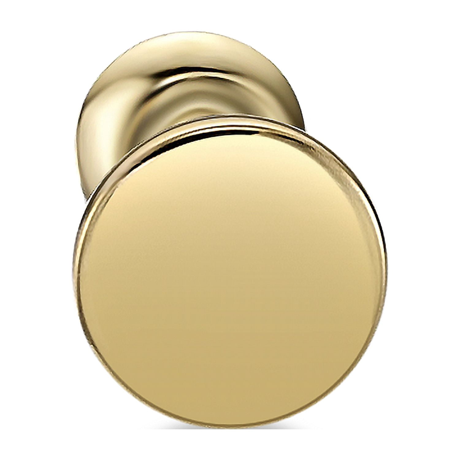 Lavari Jewelers Women's 4 MM Internal Threaded Disc Micro Labret Lip Stud, 14K Yellow Gold, 16 Gauge