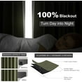 thumbnail image 6 of Olive Green Linen Blackout Curtains 84 Inch Long for Living Room,Pinch Pleated Drape with Hooks Back Tab Boho Decor, Olive Forest Loden Full Black Out Curtains for Bedroom, 6 of 16