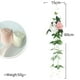 thumbnail image 3 of Respaldo de silla con flores, banco de silla con flores, decoraciones florales artificiales para sillas 15cmx60cm, 3 of 5