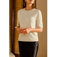 thumbnail image 3 of Arach&Cloz Women's Wool Blend Elegant Crew Neck Sweaters for Fall 2025, 3 of 6