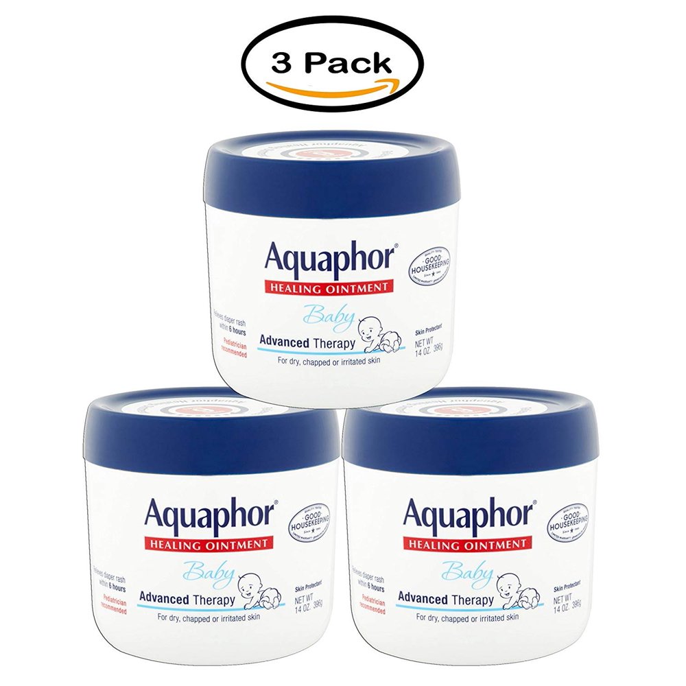Aquaphor Baby Healing Ointment, Advanced Therapy 14 oz (Pack of 3