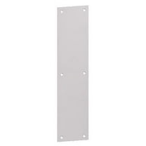 Hager 30S31232D 3 x 12 in. Square Corner Push Plate, Satin Stainless Steel