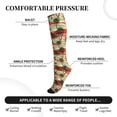 thumbnail image 3 of Lsque Colorful Hawaii Palms Pattern Sport Compression Socks for Men & Women 15-20 mmHg Knee High Nurse Pregnant Running Medical and Travel Athletic, 3 of 6