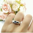 thumbnail image 3 of Bezel Engagement Round Ring CZ 925 Sterling Silver Size 9, 3 of 5