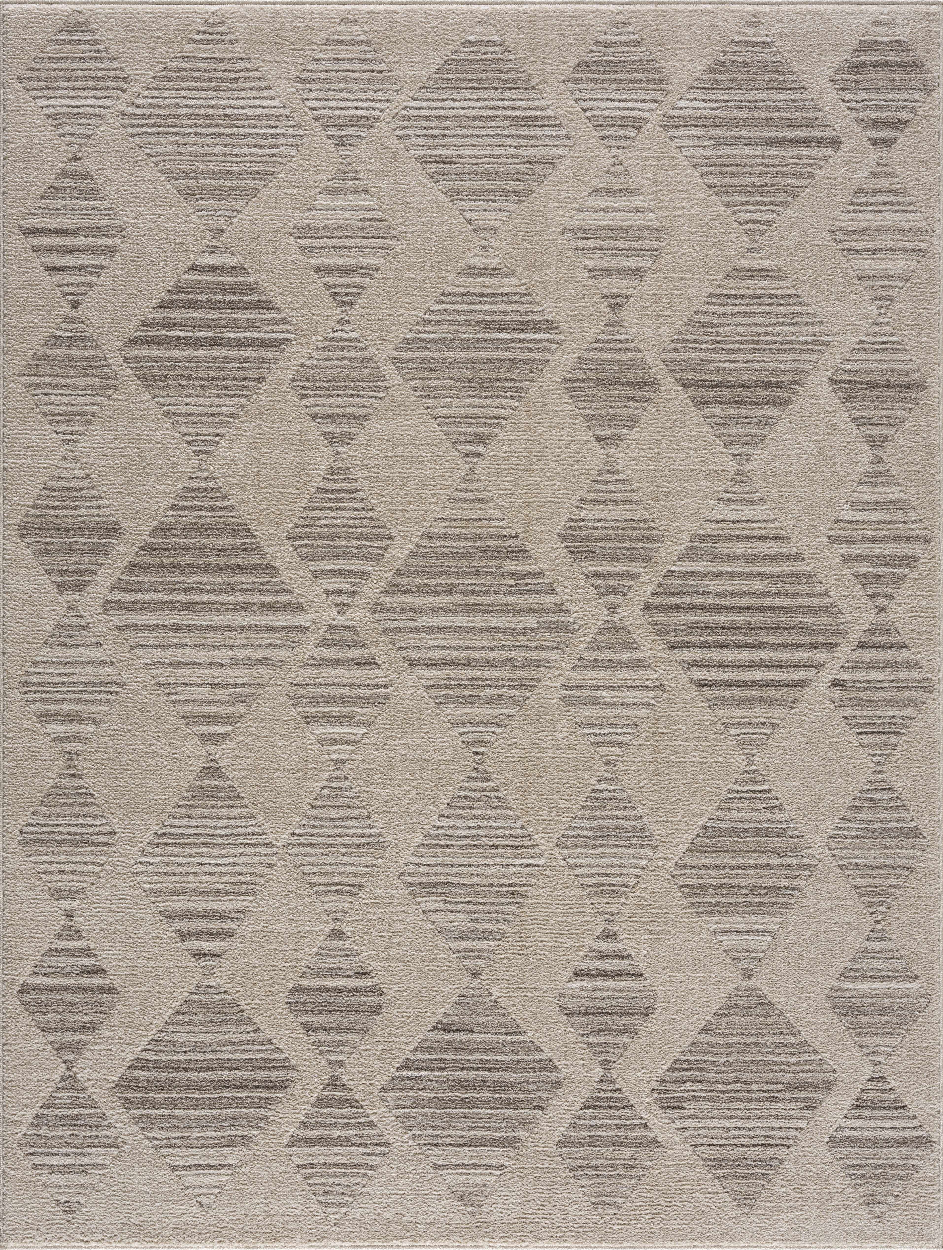Hauteloom Casablanca Collection Living Room Bedroom Runner Rug - Cozy Moroccan Farmhouse Carpet - Brown, Beige - 2'7" x 7'3"