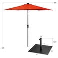 thumbnail image 2 of Gymax 9 Ft Patio Table Market Umbrella w/ 18 Solar LED Lights & Heavy-duty Base Orange, 2 of 9