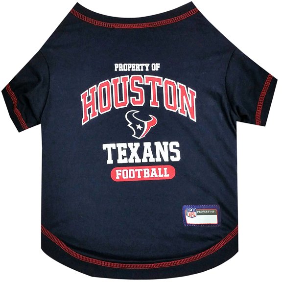 Pets First NFL Houston Texans Pet T-Shirt. Licensed, Wrinkle-free, Tee Shirt for Dogs/Cats. Football Shirt