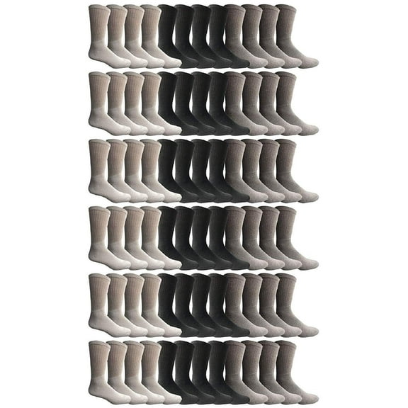 Yacht & Smith Mens & Womens Wholesale Bulk Sports Crew, Athletic Case Pack Socks, by SOCKS'NBULK (240 Pairs Assorted, Womens 9-11 (Shoe size 5-10))