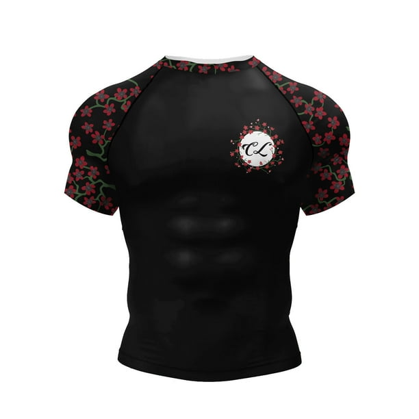 Camiseta deportiva de manga corta para hombre, informal, transpirable, con estampado a la moda, de poliéster