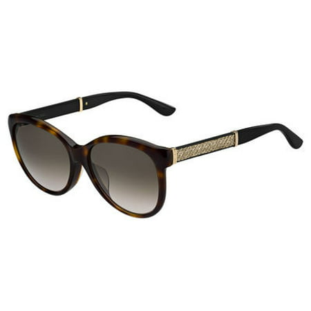 Jimmy Choo Glee/F/S Sunglasses 016Y 57 Havana Glitter Black