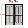 thumbnail image 4 of 72" X 80" Prehung door Universal/Reversible Hinging Surface Mount Steel Security Door With Perforated Metal Screen Without Lock, 4 of 5