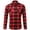 Red, variant on Mens Long Sleeve Flannel Shirt Classic Plaid Shirts with 2 Pockets 100% Cotton