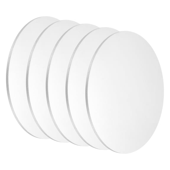 Uxcell 5Pcs Aluminum Disc, 4"(100mm) Diameter 0.1"(2.5mm) Thickness Round Aluminum Sheets 1060 Aluminum Circle Plates for Metal Stamping