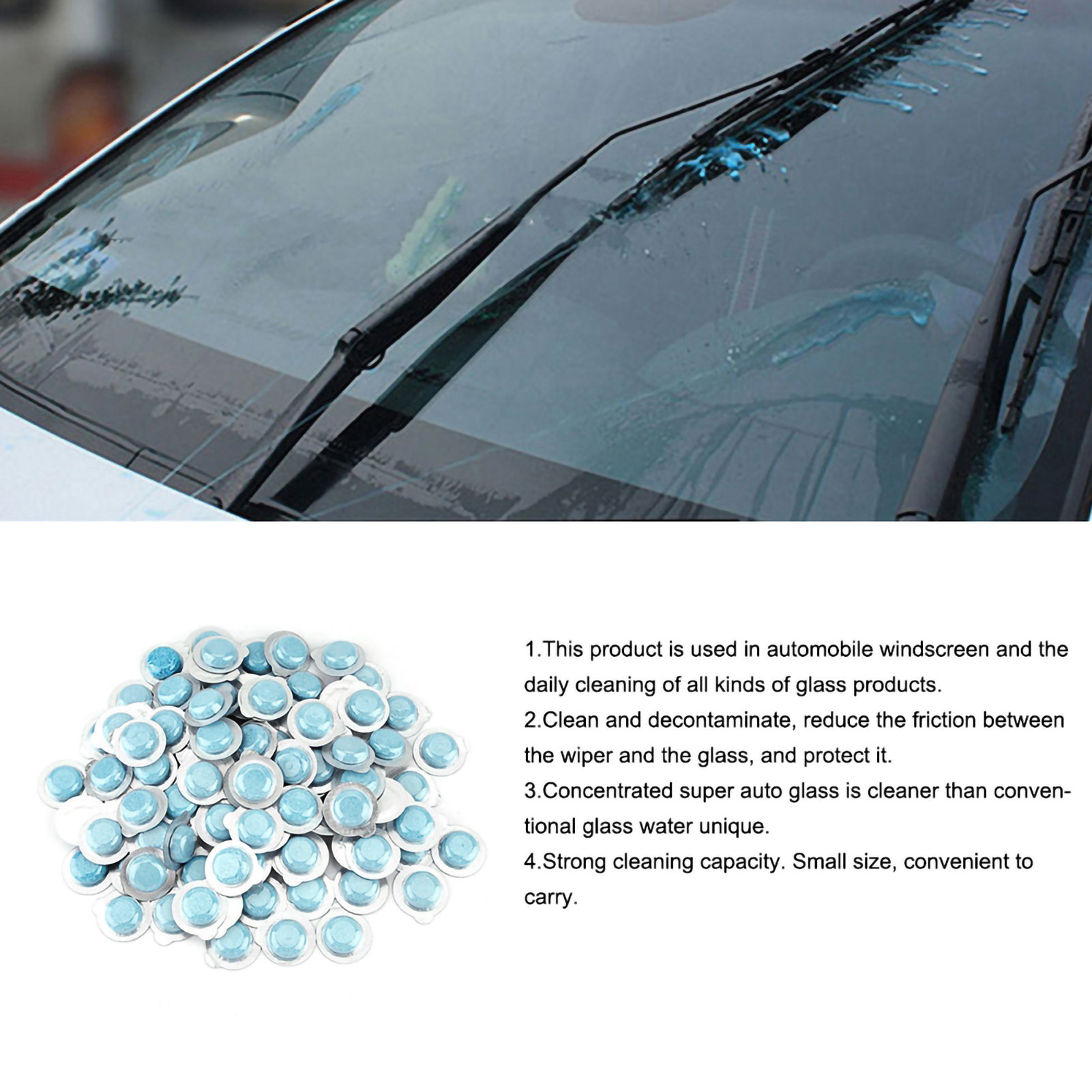 Car Effervescent Washer, Car Windshield Washer Tablets High Performance For  