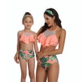 thumbnail image 6 of LYMAYTER Mother and Daughter Swimsuits Mommy and Me Family Matching Swimwear Ruffle Bikini Set Women High Waist Bathing Suit, 6 of 8