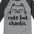 thumbnail image 3 of Cute But Chaotic  - Toddler And Youth Raglan Graphic T-Shirt, 3 of 6