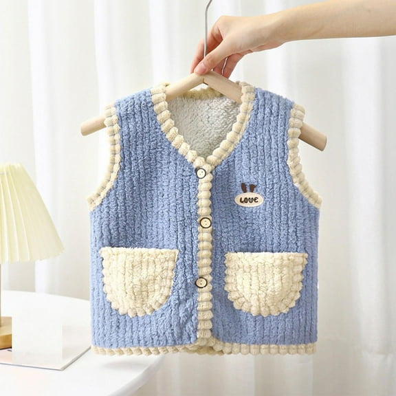 Baby Toddler Girls Boys Vest Soft Waistcoat Sleeveless Jacket Lightweight Vest with Pocket Infant Sweet Spring Winter Clothes