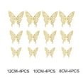 thumbnail image 2 of Safeglitz 3D Hollow Butterfly Wall Stickers, Cardboard Butterfly Wall Decor Stickers,3D Hollow Butterfly Wall Sticker Home Decor Gold, 2 of 4