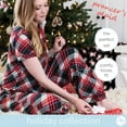 thumbnail image 2 of Hello Mello Holiday Pajama Pants Soft Lounge Drawstring Bottoms, Prancer’s Plaid (Women's), 2 of 9
