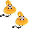 thumbnail image 1 of Disfraces de Halloween, Sombrero de Bruja Amarillo para Mascotas con diseño de araña para Gatos y Perros pequeños Accesorios para Sombreros 2 Piezas(Estilo de Calavera) ER, 1 of 5