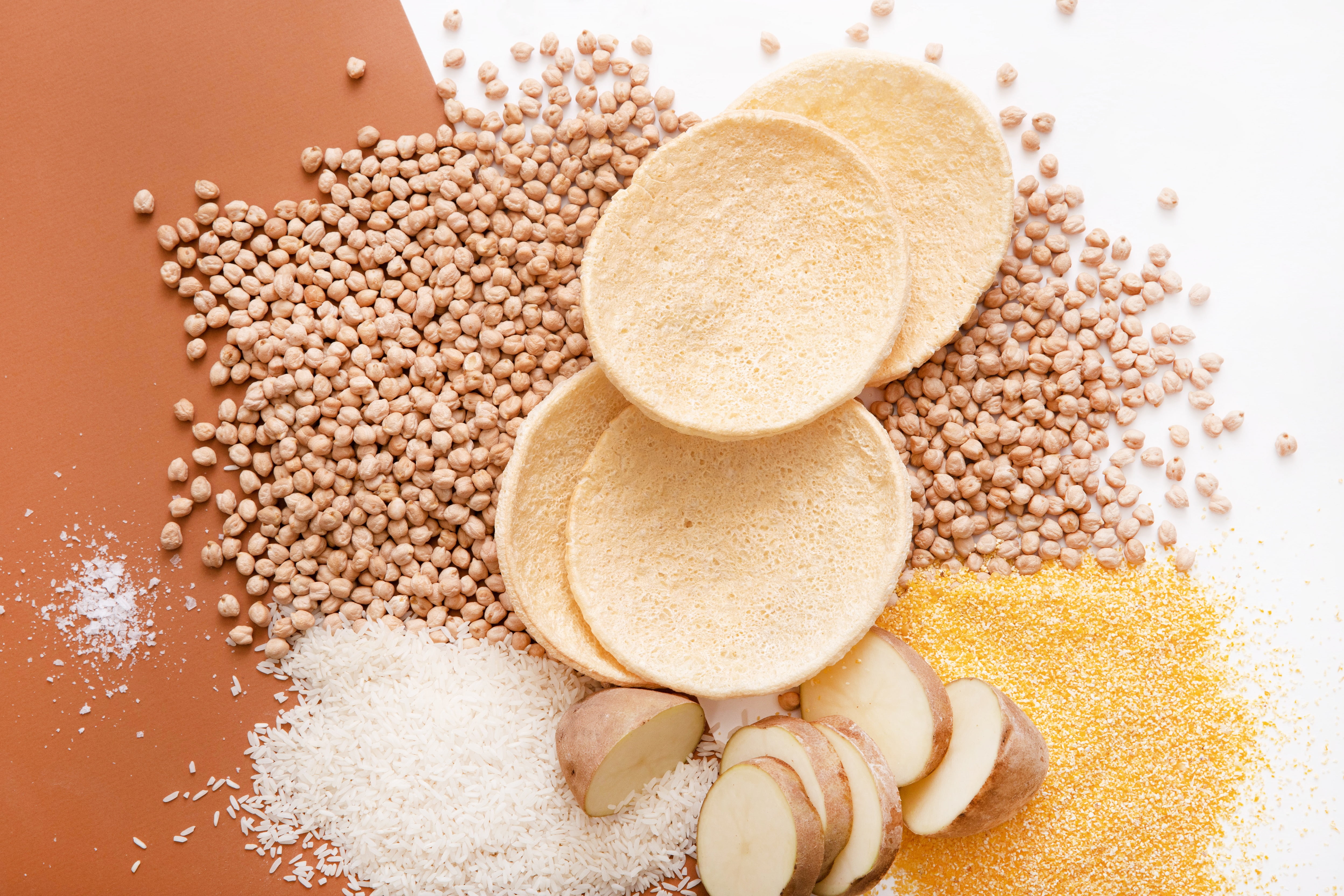 Kim's Magic Pop Freshly Popped Rice Cakes | Vegan | Chickpea | 12 Bags | 15 Cakes per Bag | Low Carb, Sugar Free, Fat Free, Natural, Multigrain Korean Snack
