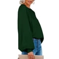 thumbnail image 4 of ZANZEA Chemises Décontractées en Soie à Manches Bouffantes à Col Rond pour Femmes, Blouse de Boîte de Nuit, Hauts, 4 of 7