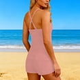 thumbnail image 5 of Xdegoge Women's Swim Romper with V-Neck and Shorts, Tummy Control, Pockets, Halter Neckline, One Piece Swimwear for Beach, Vacation, Resort Wear, 5 of 7