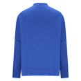 thumbnail image 6 of Duoif Sweaters for Women Trendy Women's Round Neck Batwing Sleeve Oversized Side Slit Ribbed Pullover Sweater Top Women's Sweaters Womens Tops Blue XL, 6 of 6