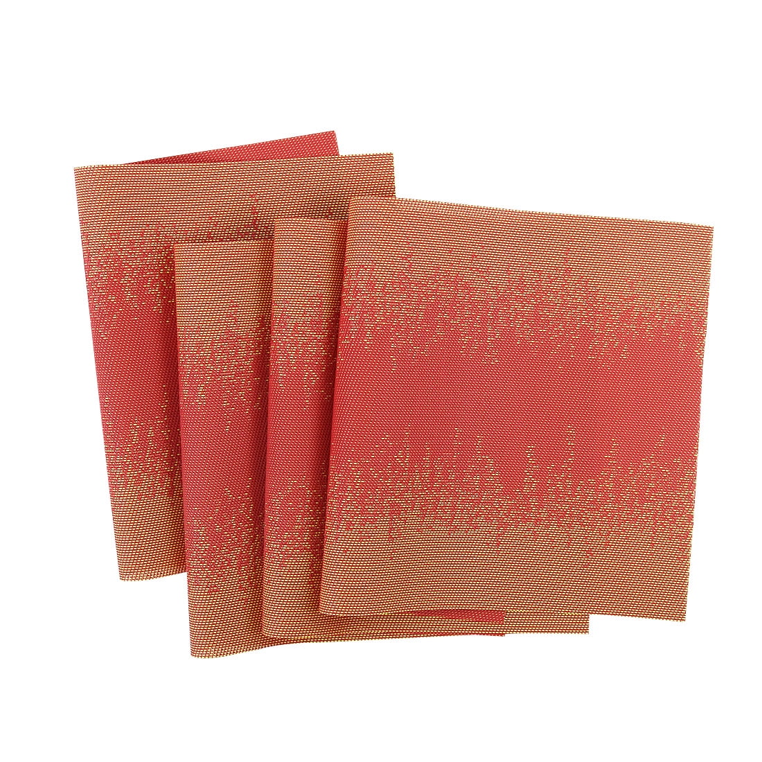 Heatresistant Table Mats Nonskid PVC Place Mats Woven Vinyl Placemats Orange (Modern Style