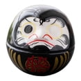 thumbnail image 3 of Pequeña muñeca Daruma de cerámica, figura japonesa en miniatura, escultura artística creativa para Negro, 3 of 9