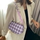 thumbnail image 3 of Vintage Plaid Mujeres Tote Chain Bolsos PU Underarm Shoulder Bags (Púrpura) Likrtyny multifunción de oficina, 3 of 9