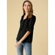 thumbnail image 4 of BluDe ManDe CampaCon Cuello En V Y Volantes PaMujer, BluCampesiDe GaInformal Vintage De Verano Negro XL, 4 of 6