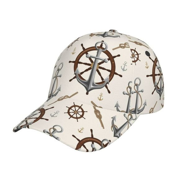 Vsdgher Anchor with Rope Print Classic Low Profile Baseball Cap Golf Dad Hat Adjustable Hats Men Women Unconstructed Cap