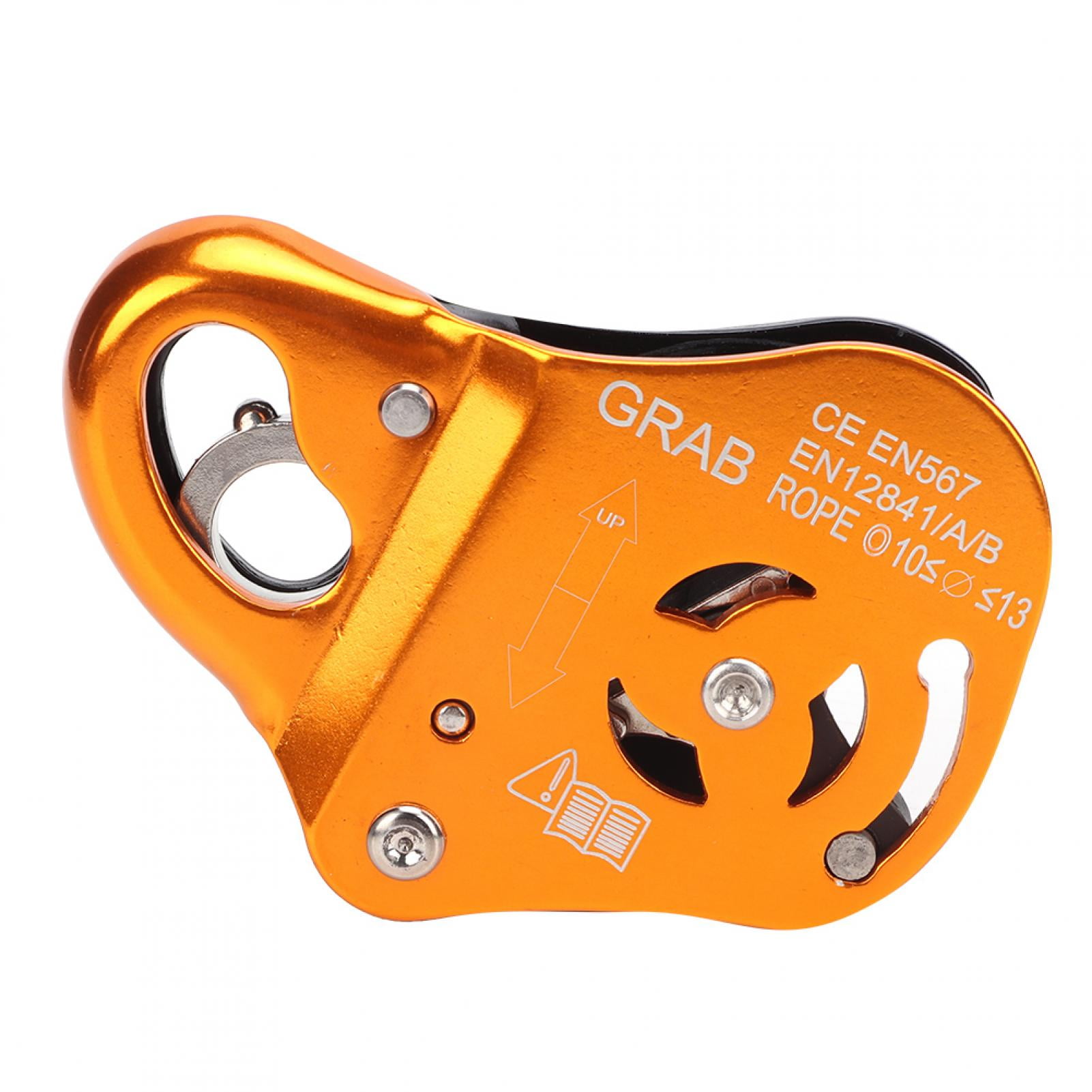 Fall Protection Climbing Rope Grab, Rope Grab, Orange Rock Climbing Life Saving Rappelling For