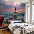thumbnail image 2 of Wallpaper turkish tea maiden tower istanbuls pictures Peel and Stick Wall Murals 100"H x 144"W Removable PVC Wall Paper Self-Adhesive Wall Paintings Art Decor for Bedroom Living Room, 2 of 7