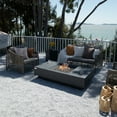 thumbnail image 5 of Elementi Plus Cannes Propane Fire Pit for Outside Outdoor Fire Pit Table Smokeless Firepit Concrete Rectangular Fire Table Patio Heater Fireplace 60000 BTUs - Dark Grey, 60 x 31.9 Inches, 5 of 10