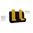 thumbnail image 4 of FH Group Universal Fit Yellow Cloth Car Seat Covers for SUV, Van Truck Auto - Solid Bench with Gray Floor Mats, 4 of 9