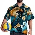 thumbnail image 4 of Platypus Men's Hawaiian Shirt, Short Sleeve Printed Button Down Beach Casual Tops, Summer Spread Collar Men's Shirts, 4 of 6